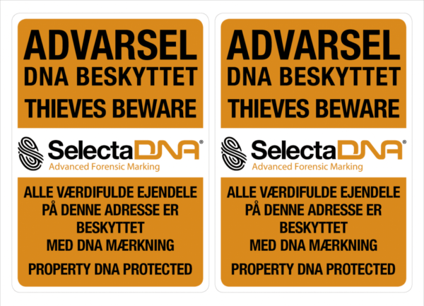 SelectaDNA Vindues Sikringsmærker - DNA mærkning - FindMyGPS